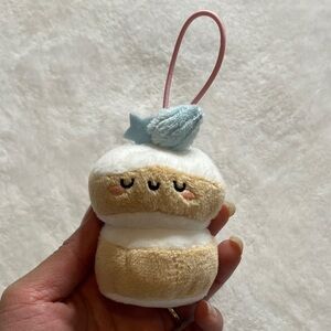 Smoko desert like Cute Plush Keychain with Pink Strap